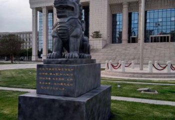 湖北法院神兽獬豸雕塑--正大光明庇护激励雕塑