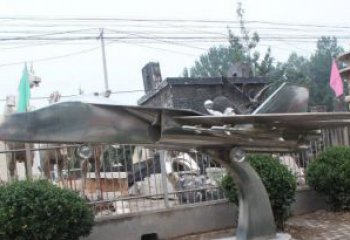 湖北中领雕塑精美不锈钢飞机雕塑