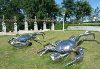 湖北产品名称精美铸造不锈钢螃蟹雕塑