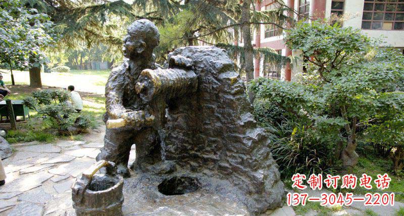 湖北春洋定制铜雕男孩雕塑