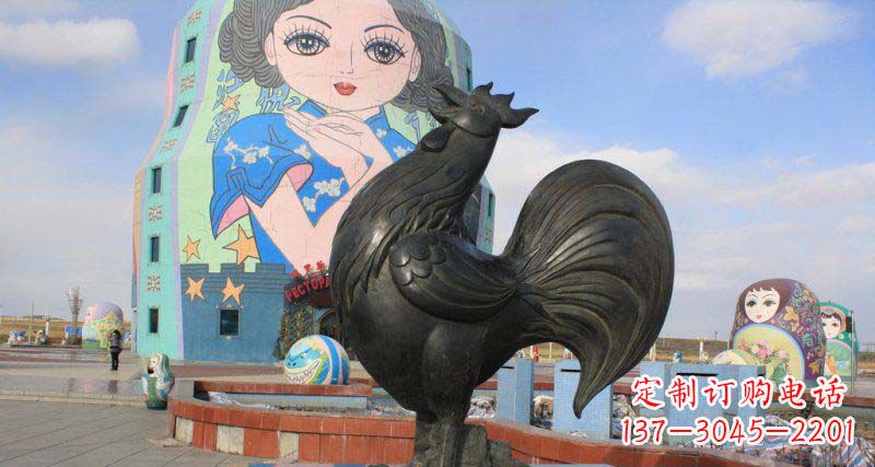 湖北艺术精美的公鸡雕塑