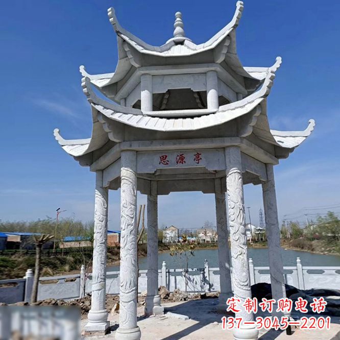 湖北公园大理石凉亭