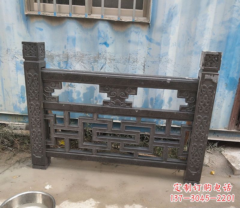 湖北集乐馆大理石栏板雕塑