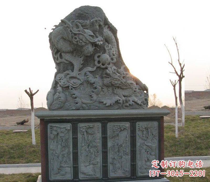 湖北精美的大理石龙雕塑