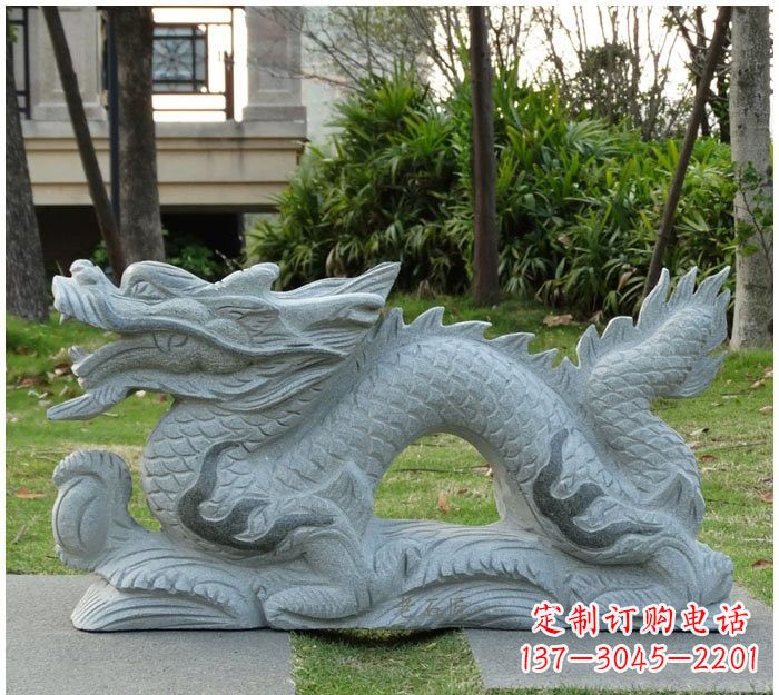 湖北精美雕刻的大理石龙雕塑