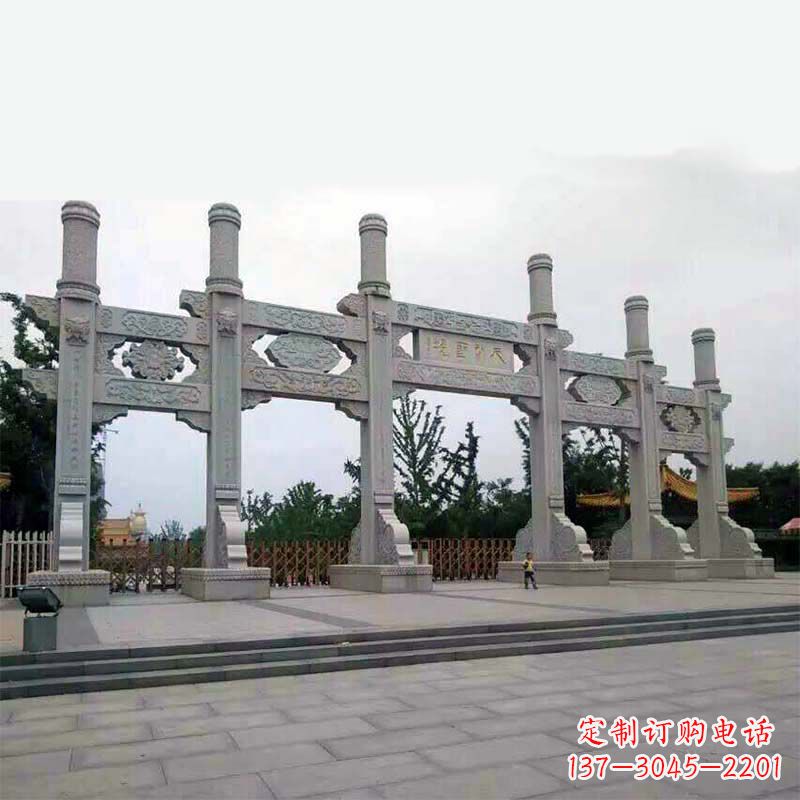 湖北公园大门五门无楼牌坊