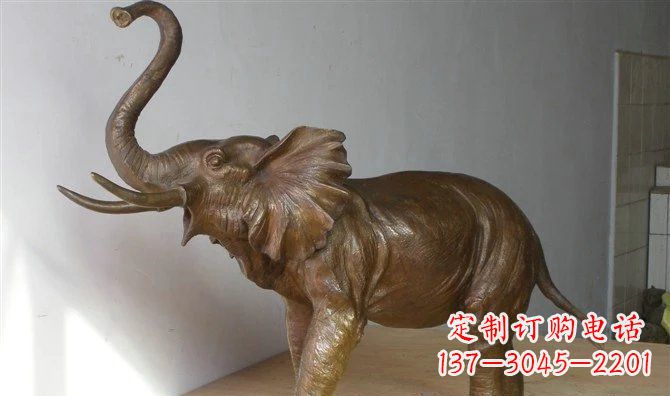 湖北优雅大象招财铜雕