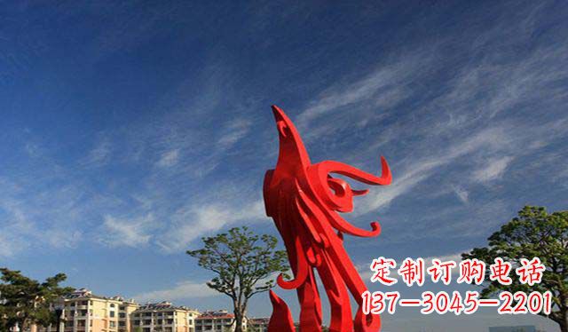 湖北精美不锈钢凤凰雕塑