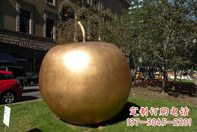 湖北大型铜雕苹果雕塑
