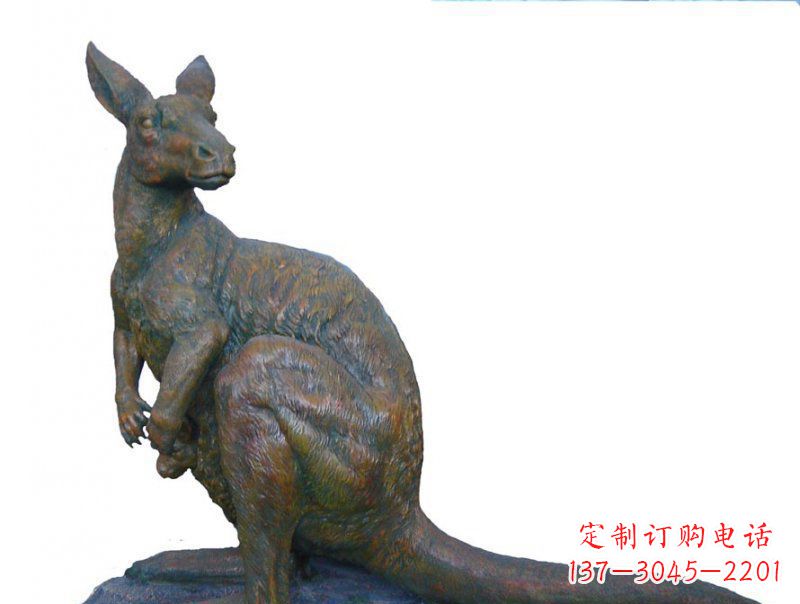 湖北精致工艺铜袋鼠雕塑