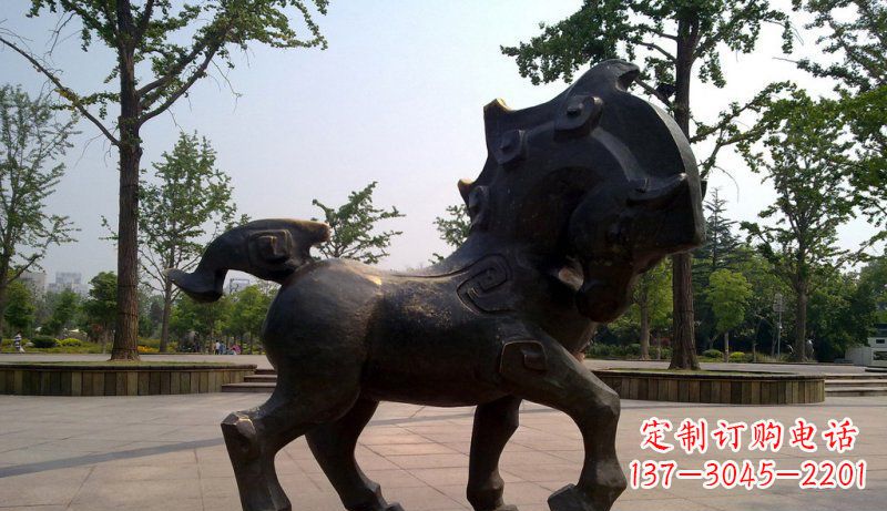 湖北中领雕塑灵动小马铜雕