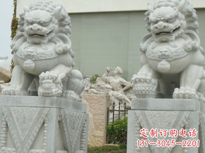 湖北高端大理石狮子石雕