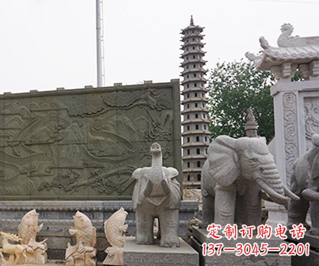 湖北艺术级大象石雕