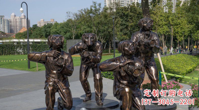 湖北公园装饰雕塑——可爱活泼的狗雕塑