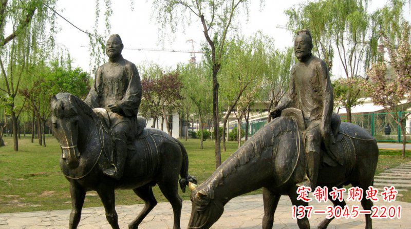 湖北浪漫动人的骑马雕塑