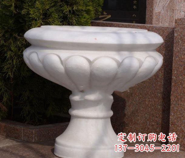湖北中领雕塑——汉白玉花盆石雕