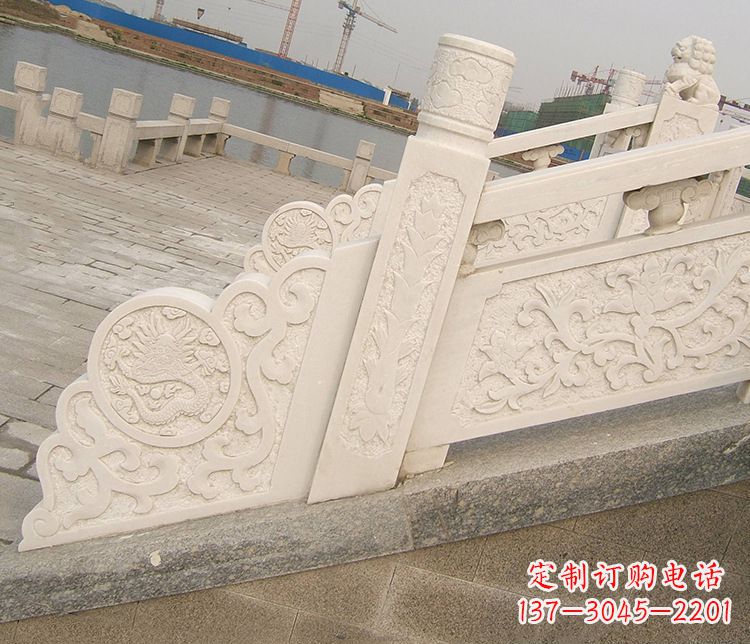 湖北公园汉白玉栏板景观石雕 (2)