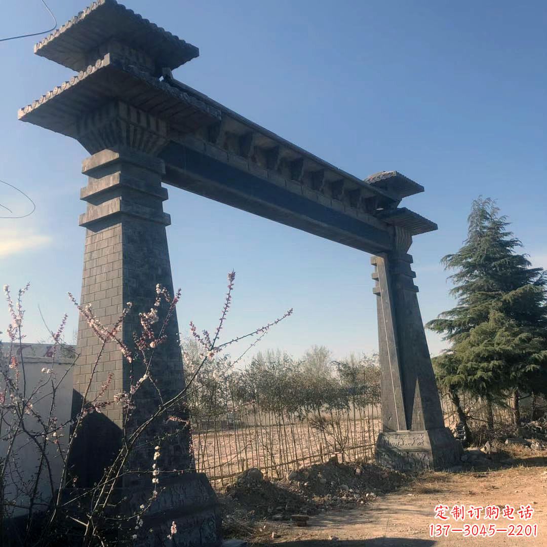 湖北高雅独特的汉阙大门石雕