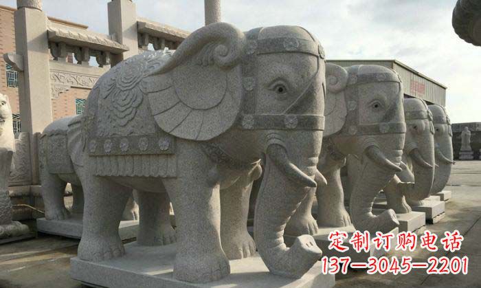 湖北庄严雄伟的大象石雕