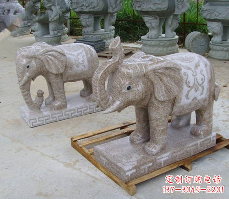 湖北精美大象雕塑
