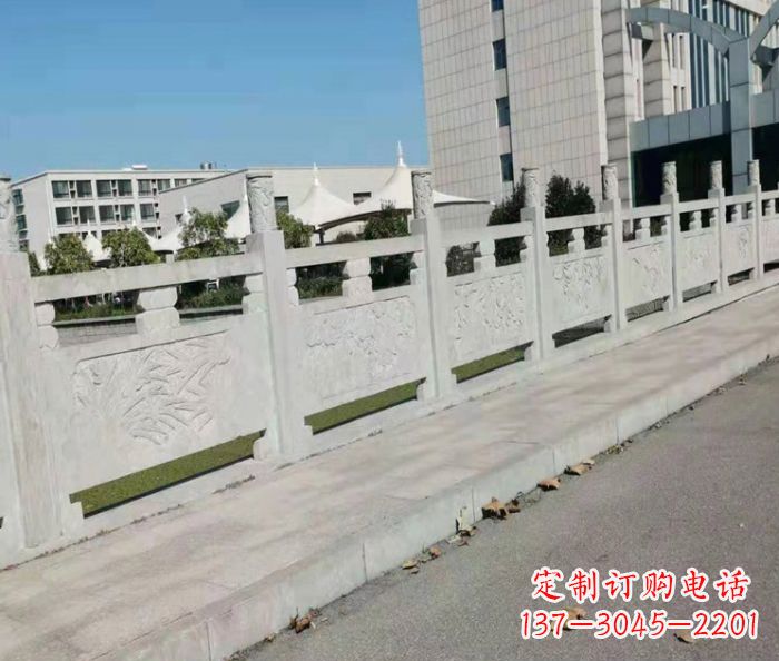 湖北精美大理石浮雕栏板