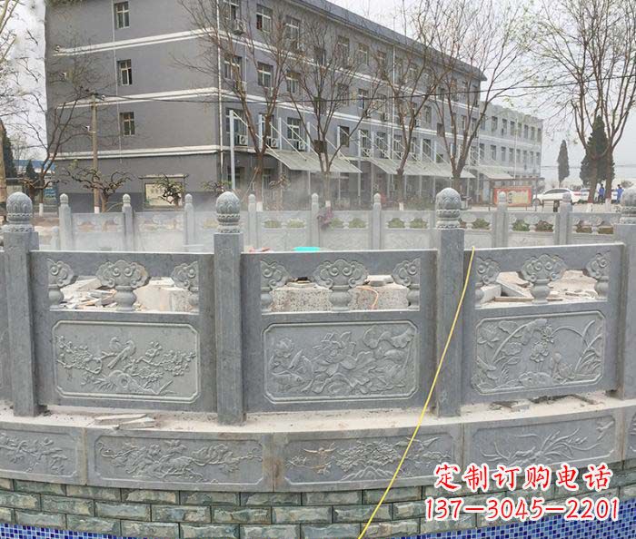 湖北公园景观大理石栏板雕塑