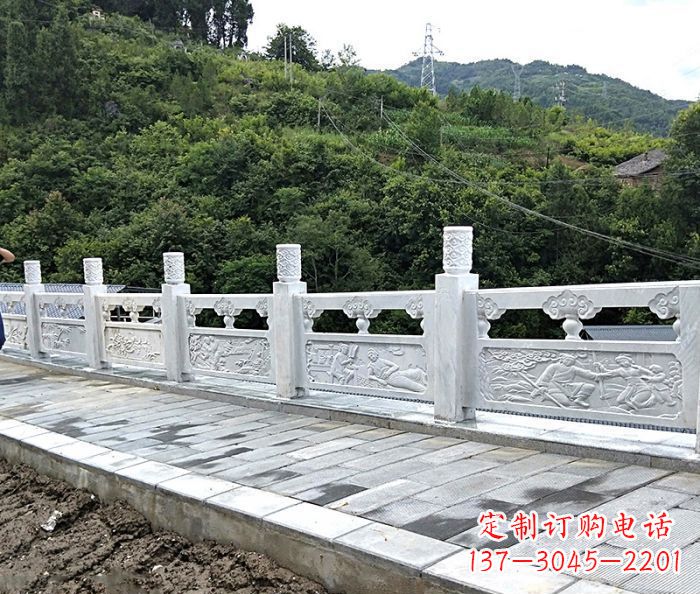 湖北专为公园景观定制的大理石栏板石雕