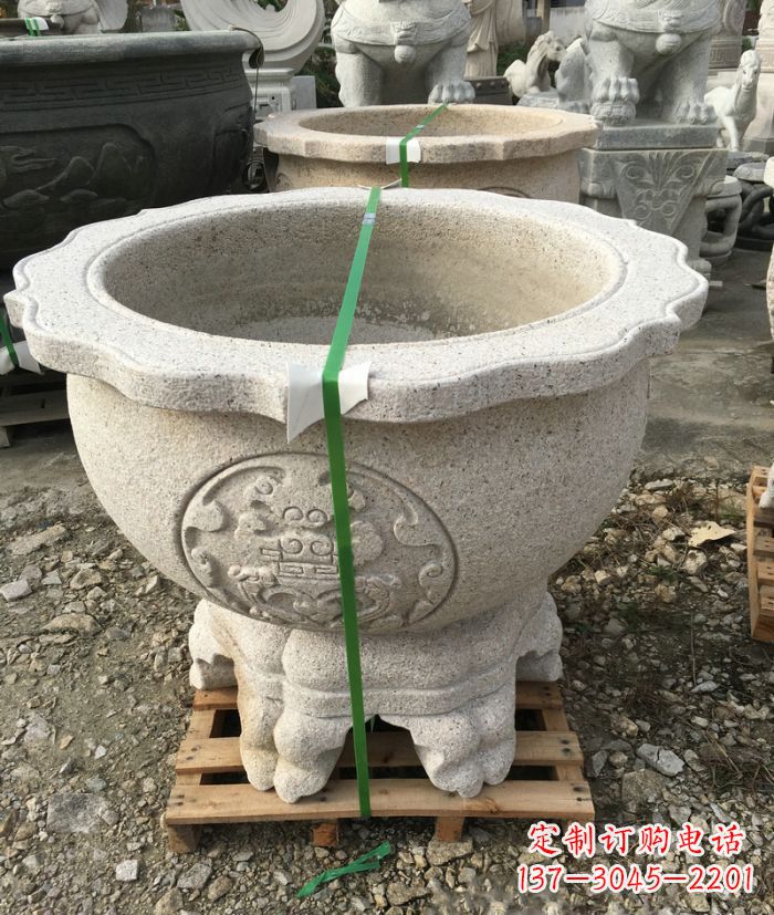 湖北高品质大理石水缸雕塑