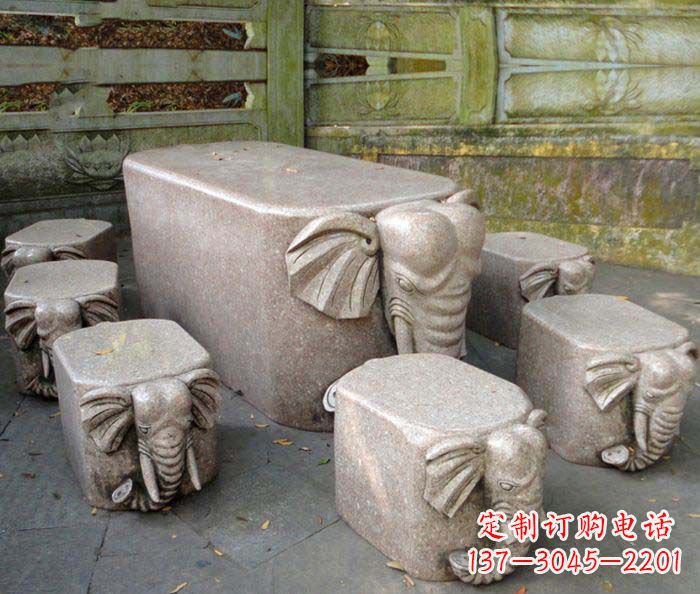 湖北精美小象大理石雕塑