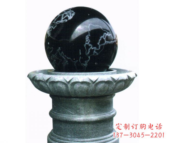 湖北公园景观风水球喷泉石雕 (3)