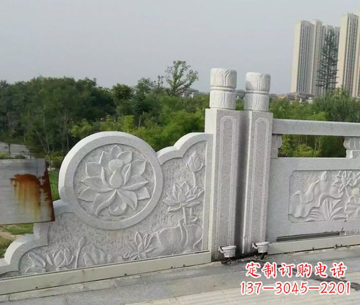 湖北汉白玉石雕栏板