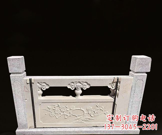 湖北公园景观梅花浮雕石栏板