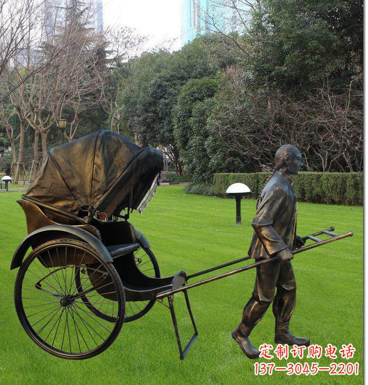 湖北艺术纪念·传统文化·黄包车雕塑