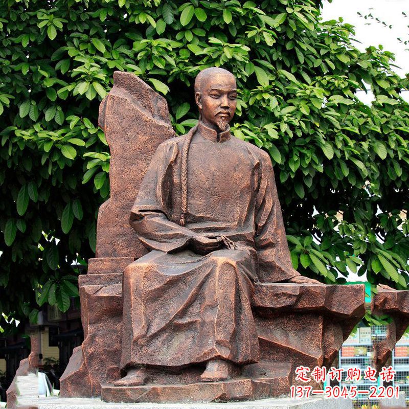 湖北清朝名人叶天士纯铜雕像