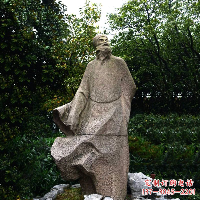湖北精美苏东坡砂岩雕塑