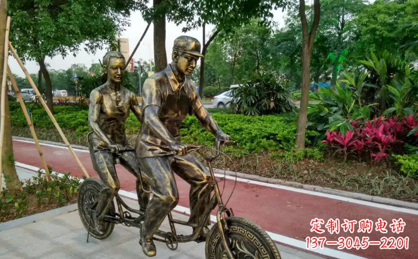 湖北集休闲、健身、艺术於一体的自行车雕塑