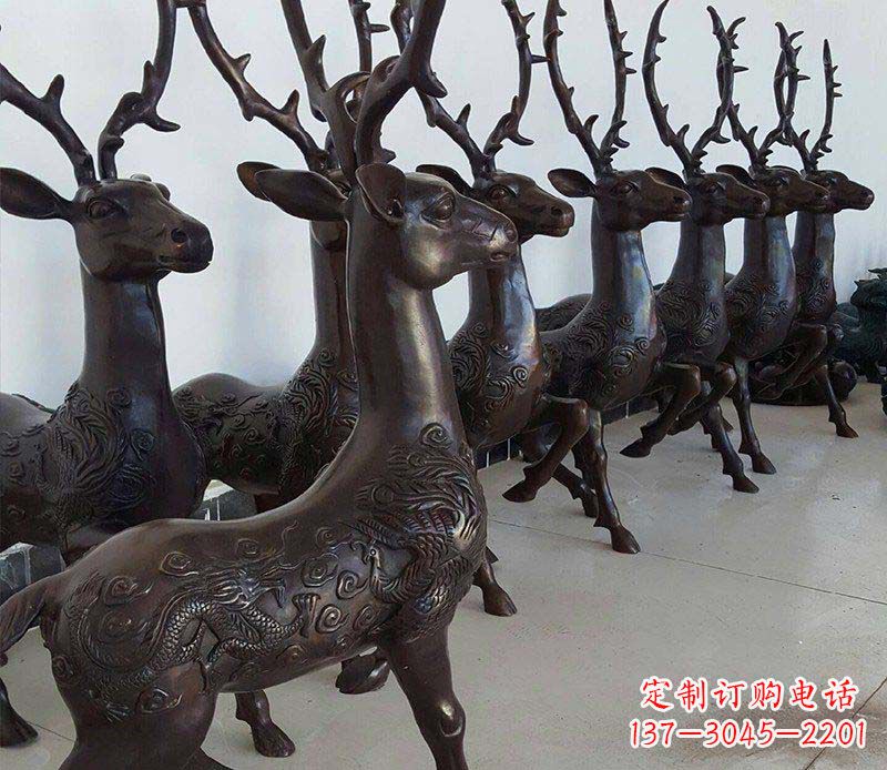 湖北产品名称精美梅花鹿铜雕