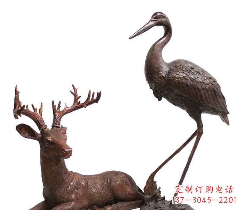 湖北中领雕塑仙鹤铜雕艺术品