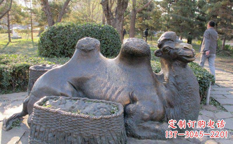 湖北精致骆驼铜雕塑