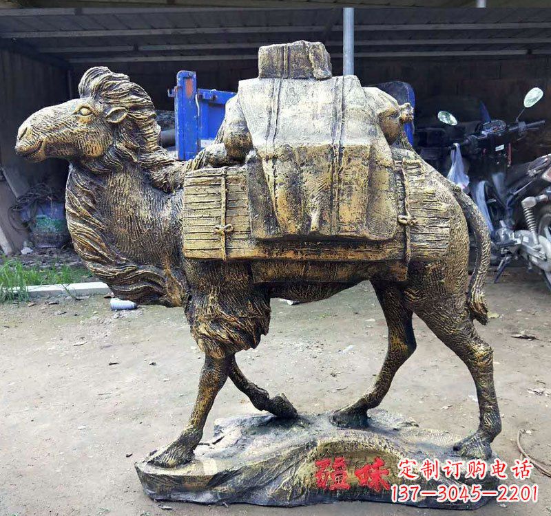 湖北新颖华丽的骆驼铜雕定制