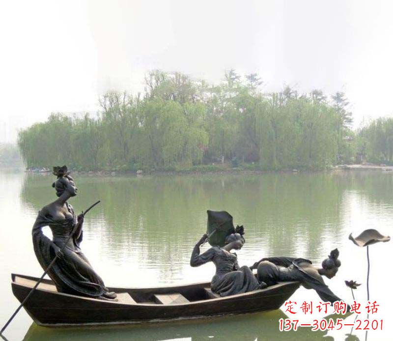 湖北百年静静秀—美女铜雕