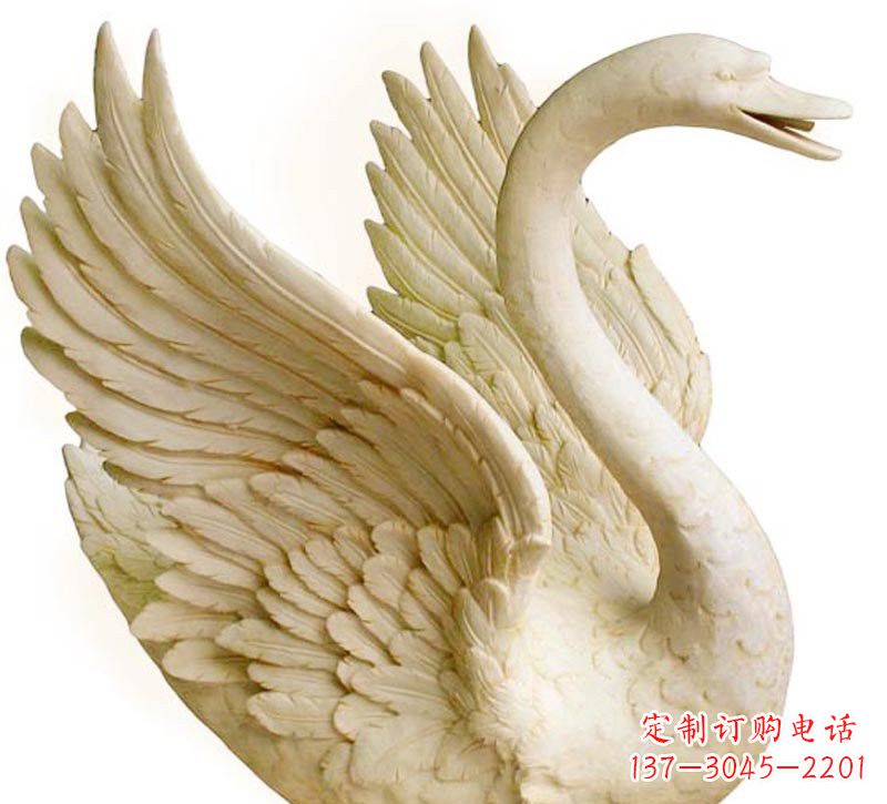 湖北经典设计，灵动优雅，真实天鹅石雕塑