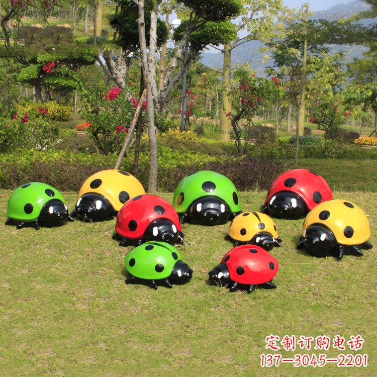 湖北幼儿园瓢虫雕塑摆件