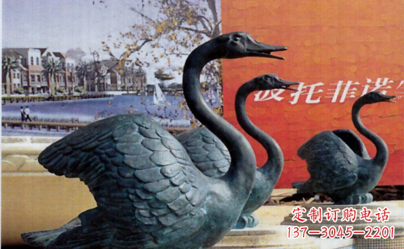 湖北优质青铜天鹅雕塑