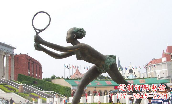湖北精致羽毛球铜雕