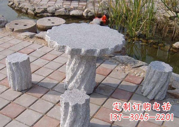 湖北公园石桌凳雕塑