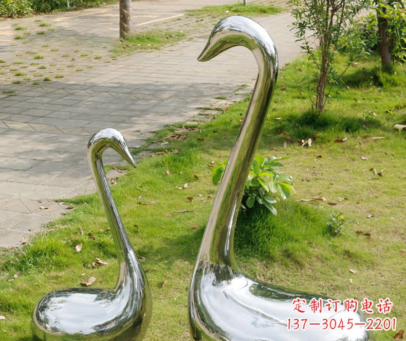 湖北精美雕刻，静谧优雅——不锈钢天鹅雕塑