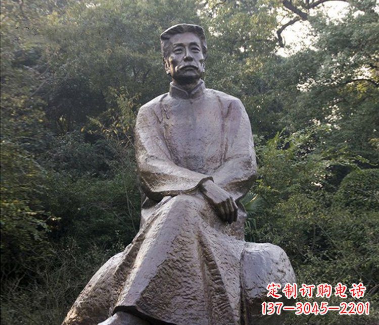 湖北高贵雄伟，全球首创，鲁迅人物铜雕塑