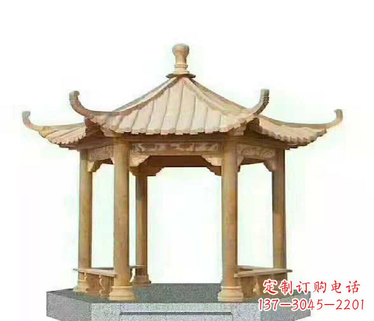 湖北晚霞凉亭石雕