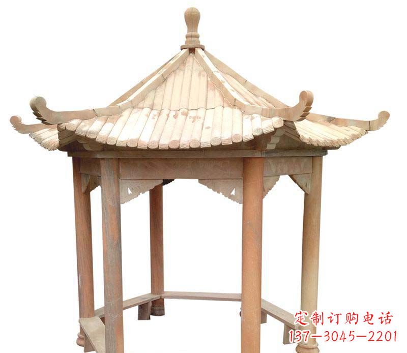 湖北精美六角凉亭雕塑